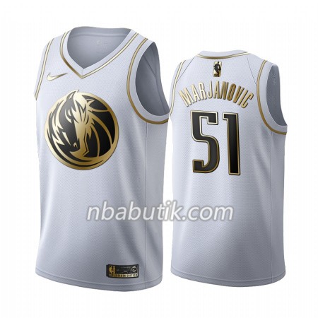 NBA Mænd Trøje Dallas Mavericks Boban Marjanovic 51 Nike 2019-20 Hvid Golden Edition Swingman